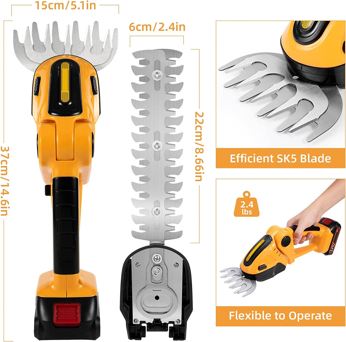 Toolscors™ 2-in-1 Electric Hedge Trimmer